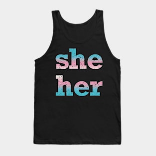 Trans Pride She Her Pronouns Tank Top